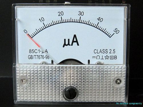 50?a dc microammeter micro ampere 85c1-a panel analoge meter 0 - 50ua for sale