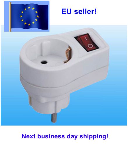 Power Socket With On/Off Switch 220V with EU European plug 235V wall w neon lamp
