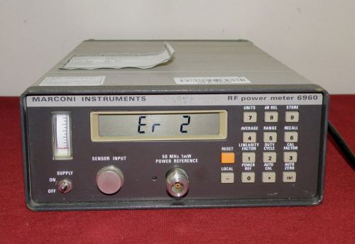 Rf power meter 6960 marconi instruments no sensor for sale