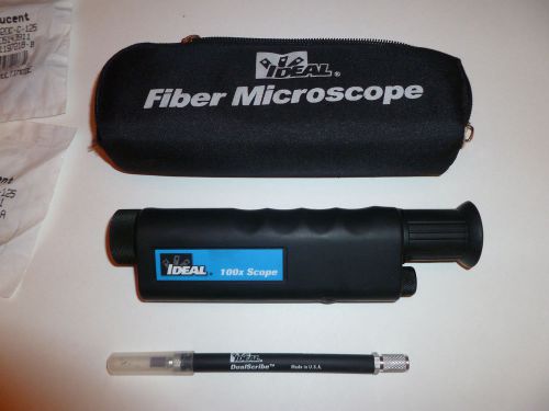 IDEAL FIBER OPTICS INSPECTION MICROSCOPE 1OOX HANDHELD/WITH NEW DUALSCRIBE