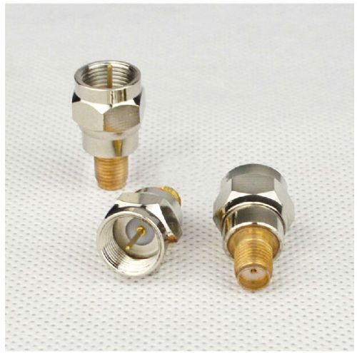3PCS Copper SMA female jack TO F male plug coaxial RF Conversion plug adapter