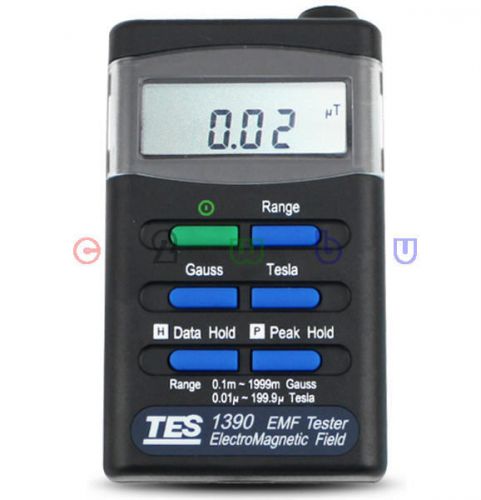 TES1390 EMF Tester Gauss Electromagnetic Field Meter NEW