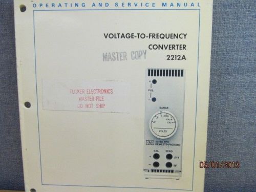 Agilent/HP 2212A Voltage-to-Frequency Converter Operating Service Manual/schems