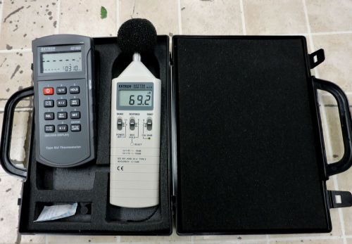 EXTECH Test Kit with 407736 Sound Level Meter &amp; 421502 Type K/J Thermomemeter