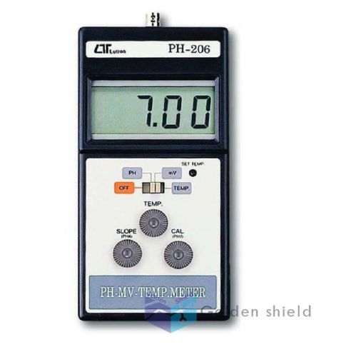 Lutron ph-206 digital ph/mv/temp meter tester acidity-basicity acid-alkali for sale