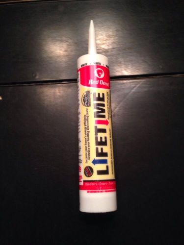 12 qty - red devil lifetime brand caulk with silicone 0856 - white for sale