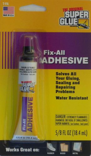 Brand new with pack fix all adhesive 5/8 fl. oz. tube, clear for sale