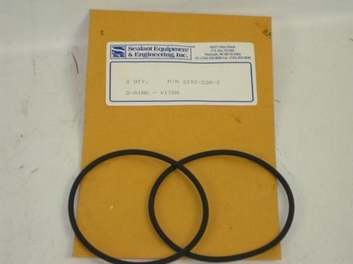 Sealant equipment &amp; engineering inc. 2152-228-2 21522282 viton o-ring qty 2 new for sale