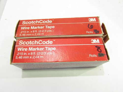 3m scotch code wire marker tape .215&#034; x 8&#039; letters x,r (lot of 2) ***nib*** for sale