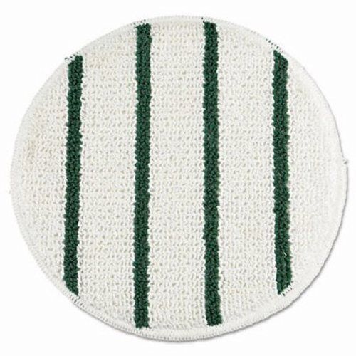 Rubbermaid  Low Profile Scrub-Strip Carpet Bonnet, 19&#034;, White/Green (RCPP269)