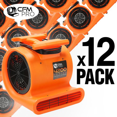 CFM Pro 4200 Air Mover Carpet Dryer Blower Floor Drying Industrial Fan - 12 Pack