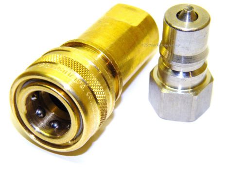 Carpet Cleaning 1/4&#034; Foster Brass Socket &amp; Stainless Plug for Hoses and wands