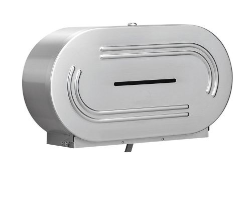 New~bradley 5425-sl0000 jumbo dual roll toilet tissue/paper dispenser/holder for sale
