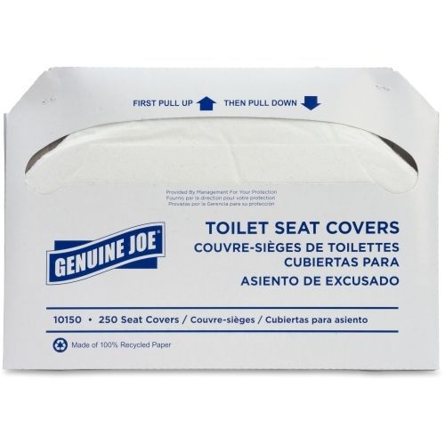 GJO10150 Toilet Seat Covers,250 Toilet Seat Covers, 10 PK/CT,White