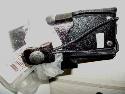 Motorola p1225 leather case for police belt big flap      ( a104 ) for sale