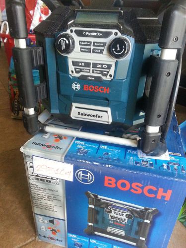 Brand new bosch pb360s 14.4v-18v power box 360 jobsite am/fm stereo! for sale