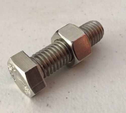 1/2 X 1-3/4 SS Bolt With Nut 304 Stainless Steel 18 Thread