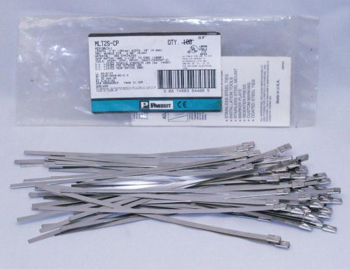 Panduit 304 Stainless Steel MLT2S-CP Cable Tie 7.9&#034; long Qty. 65
