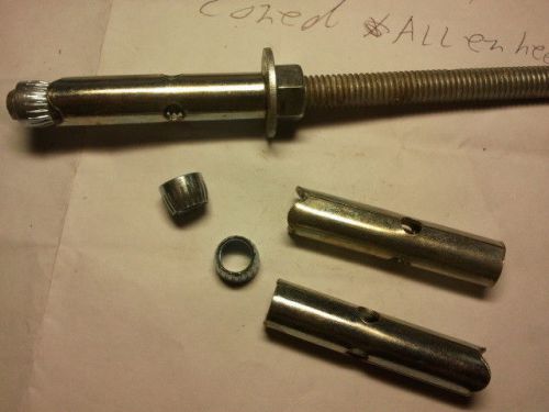 Lot of 10 drop in  concrete anchors for threaded rod 3/8 bore 14 m&#034;m for sale