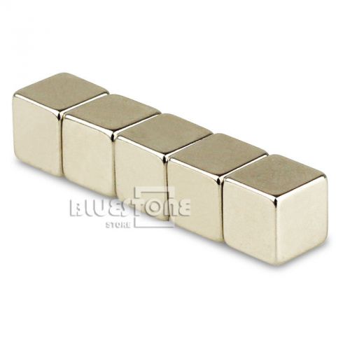 5pcs Strong Cuboid Block Cubic Magnets 10 x 10 x 10mm Rare Earth Neodymium N50