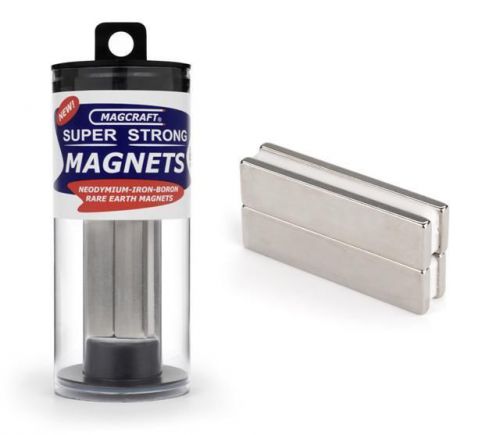 Magcraft 635 2&#034;x1/2&#034;x1/8&#034; Rare Earth Block Magnets (4)