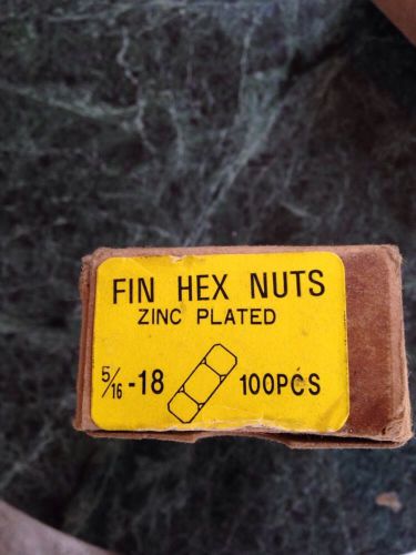 Zinc Plated FIN Hex Nut  5/16-18  100ea