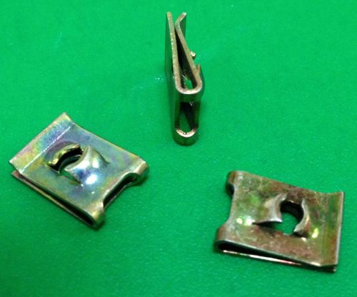 100 pcs. zinc plated fold over no-slip clip-on spire nuts 3mm sheet metal #4 m3 for sale