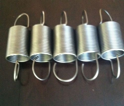 Lot of 5 large diameter .187&#034; music wire extension springs for sale