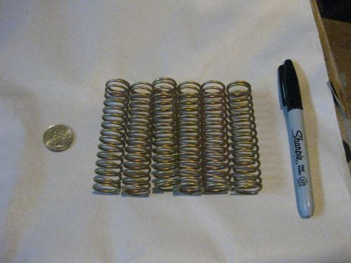 Lot of 6 steel helical extension springs. p/n 2528585. new. for sale