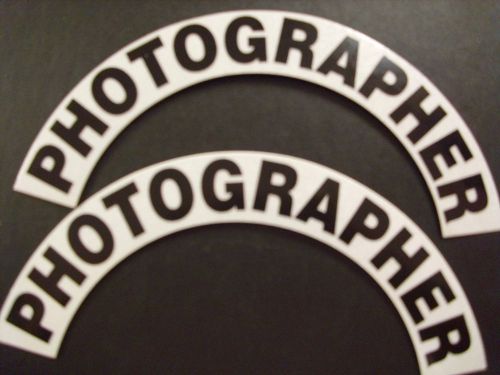 Photographer  fire helmet,ect   white crescents reflective decals for sale