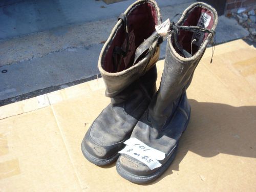 8 to 8.5 Boots Warrington CROSSTECH Leather Firefighter  Bunker Steel Toe...#101