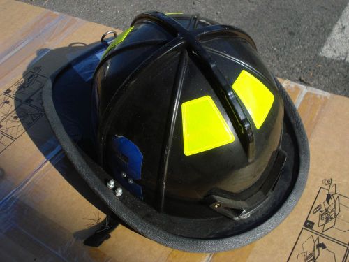Cairns 1010 helmet black + inner liner firefighter turnout  fire gear......h-236 for sale
