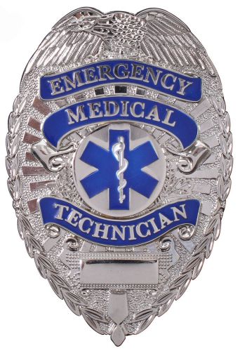Badge silver emt medic zinc alloy rothco 1927 for sale