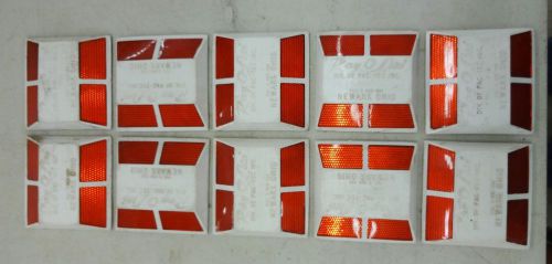 LOT OF 10 RAY-O-LITE PAC-TEC 2-WAY REFLECTORS - RED, 4&#034;x 4&#034; x 1&#034;, NEW OTHER