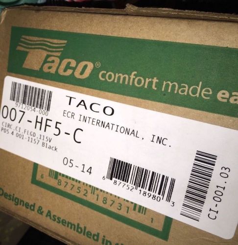 Taco 007-F5 &#034;00&#034; Cartridge Circulator 007-HF5 Flanged Flanges not Included