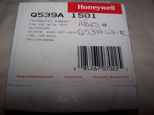 Set of 2 Honeywell Q539A1501 WHITE Colored Subbase for Thermostat - Brand New