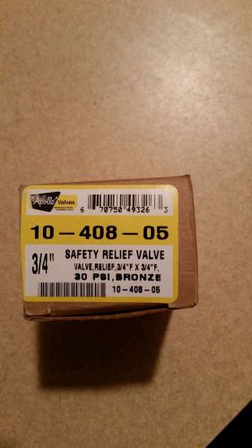 Apollo 10-408-05 conbraco 10-408 safety relief valve 3/4&#034; 30 psi bronze new! for sale