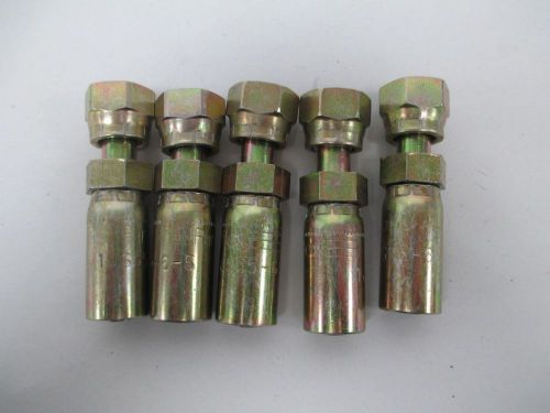 LOT 5 NEW PARKER 1JS55-6-5 3/8IN NPT 5/16IN HOSE ADAPTER FITTING D312622