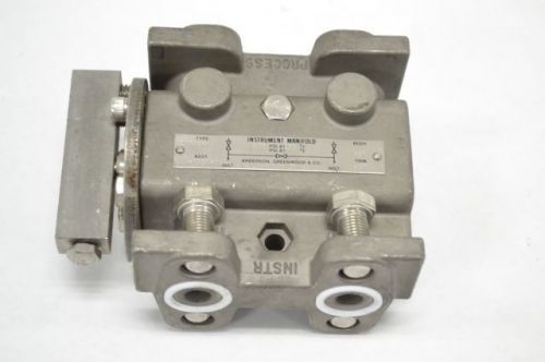 Anderson instrument m20tvs-h1am 800psi 200f 1/2 in npt valve manifold b246897 for sale