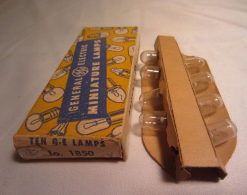 Box Of 8 GE General Electric No. 1850 GE1850 Miniature Signal Light Bulb Lamps