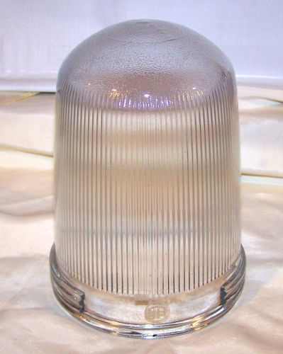 Clear Crouse Thick Heavy Glass Globe 7.25&#034; Tall For Explosion Lamp