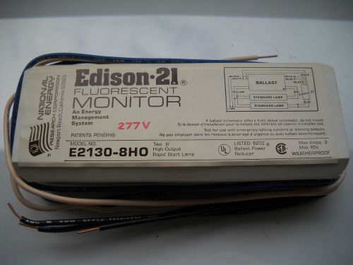 NATIONAL ENERGY RESEARCH CORP. E2130-8H0 EDISON 21 FLUORESCENT MONITOR 277V NNB
