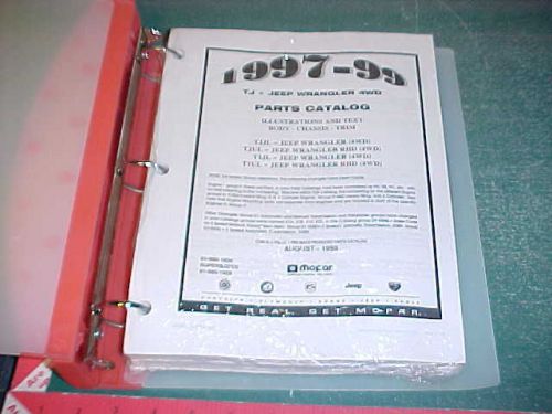 1997 1998 1999 JEEP WRANGLER 4WD TJ  ILLUSTRATED PART CATALOG new in plastic