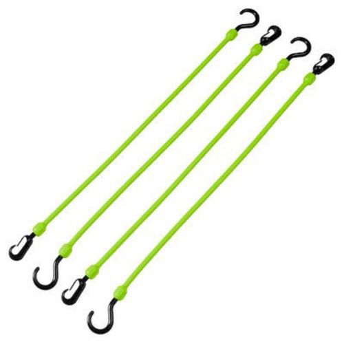 24&#034; polyurethane fixed end bungee cord (pack of 4) color: safety green for sale
