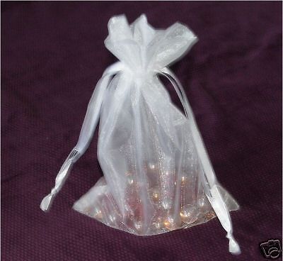 20 PCS 6x9 White Organza Fabric Bags for Gift Packing +