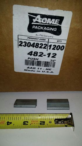 Acme strapping products 482-12 strapping seal, 3/4 &#034;,push qty (1200 pcs} for sale