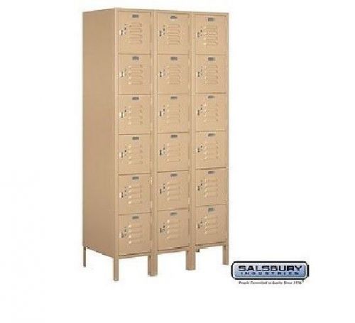 New box style metal storage lockers 36&#034;w x 72&#034;h x 18&#034;d (tan) for sale