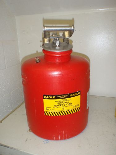EAGLE Safety Can, 5 Gal #1525. Red, Polyethylene