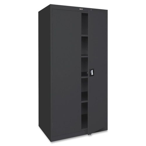 Lorell LLR41311 Fortress Series Black Storage Cabinets