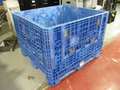 Uline blue collapsible bulk containers | h-1214 for sale